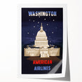 Washington Vintage Travel Poster - Retro American Airlines Art