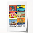 Vintage Hotel Luggage Labels of Italy Poster - Retro Travel Art