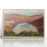 Vintage Natural Bridge Utah Poster - Retro Scenic Travel Art
