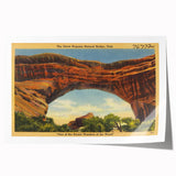 Vintage Natural Bridge Utah Poster - Retro Scenic Travel Art