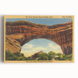 Vintage Natural Bridge Utah Poster - Retro Scenic Travel Art