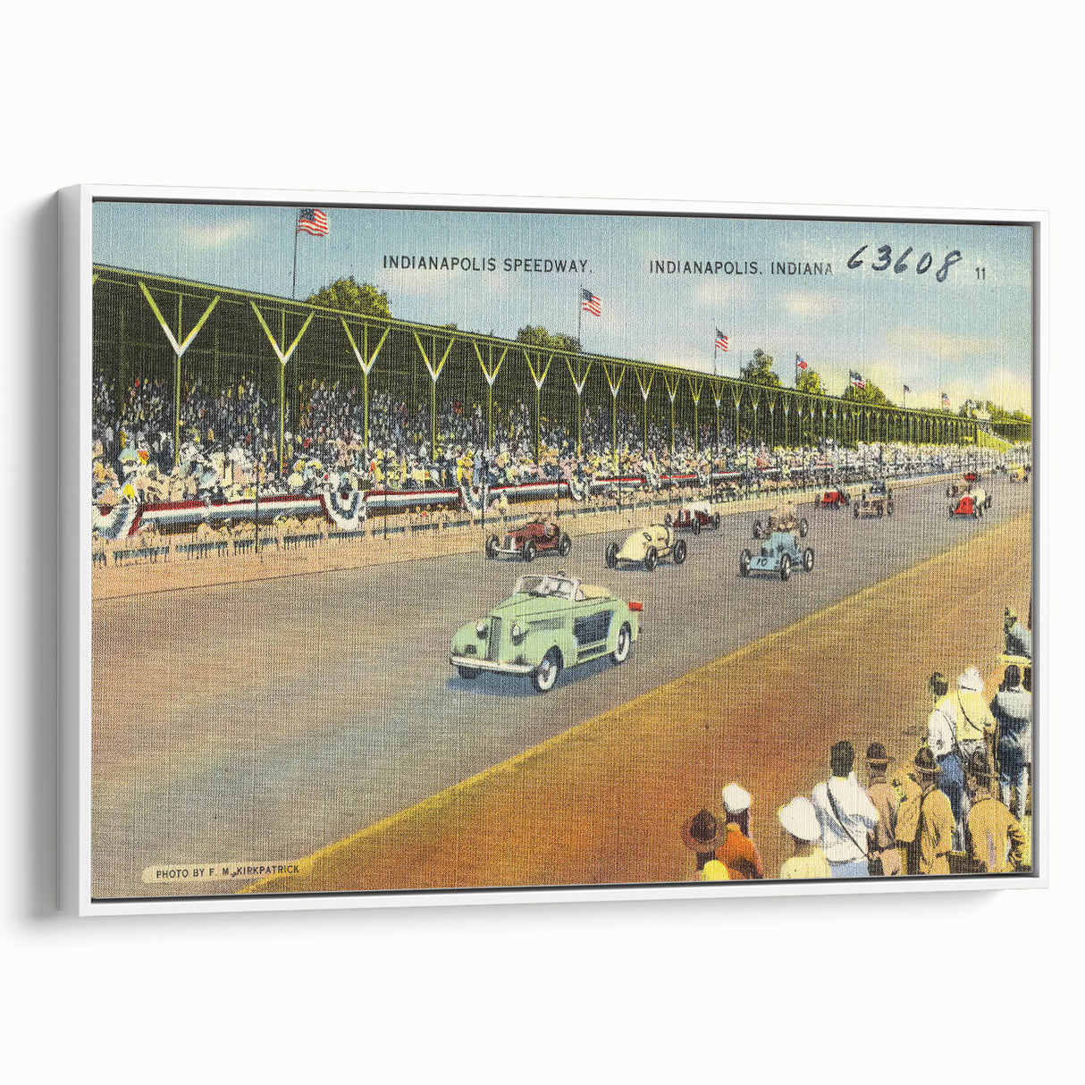 Vintage Indianapolis Speedway Poster - Retro Racing Travel Art