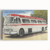 Vintage Lincoln Limited Bus Poster - Retro Travel Art