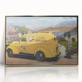 Vintage H.T. Kitchens Plumbing Van Poster - Retro Service Art