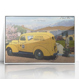 Vintage H.T. Kitchens Plumbing Van Poster - Retro Service Art