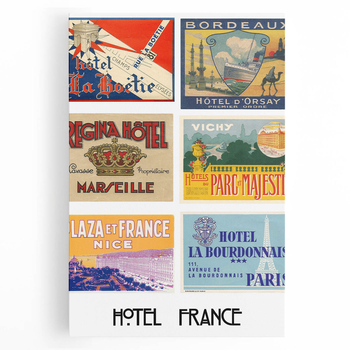 Vintage Travel Posters - French Hotel Collection Wall Art