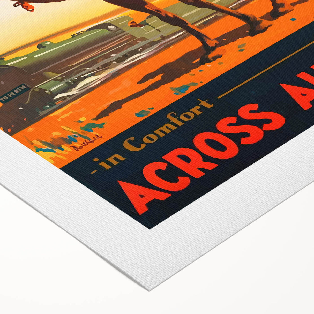 Vintage Travel Poster - Trans-Australian Railway Wall Art