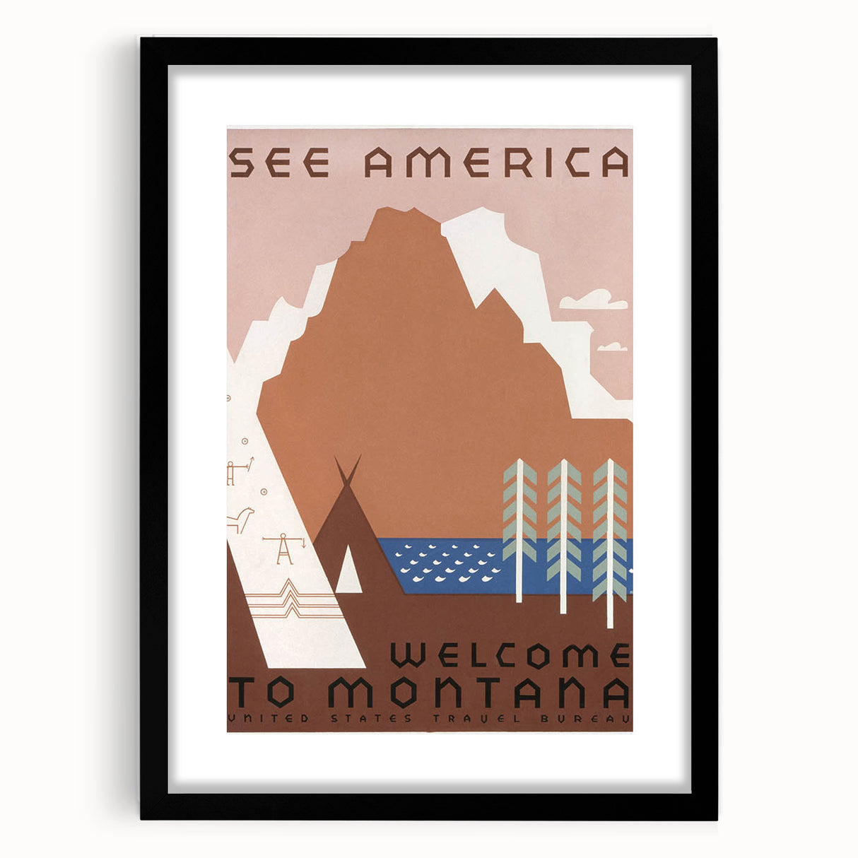 Vintage Travel Poster - Montana Wilderness Wall Art