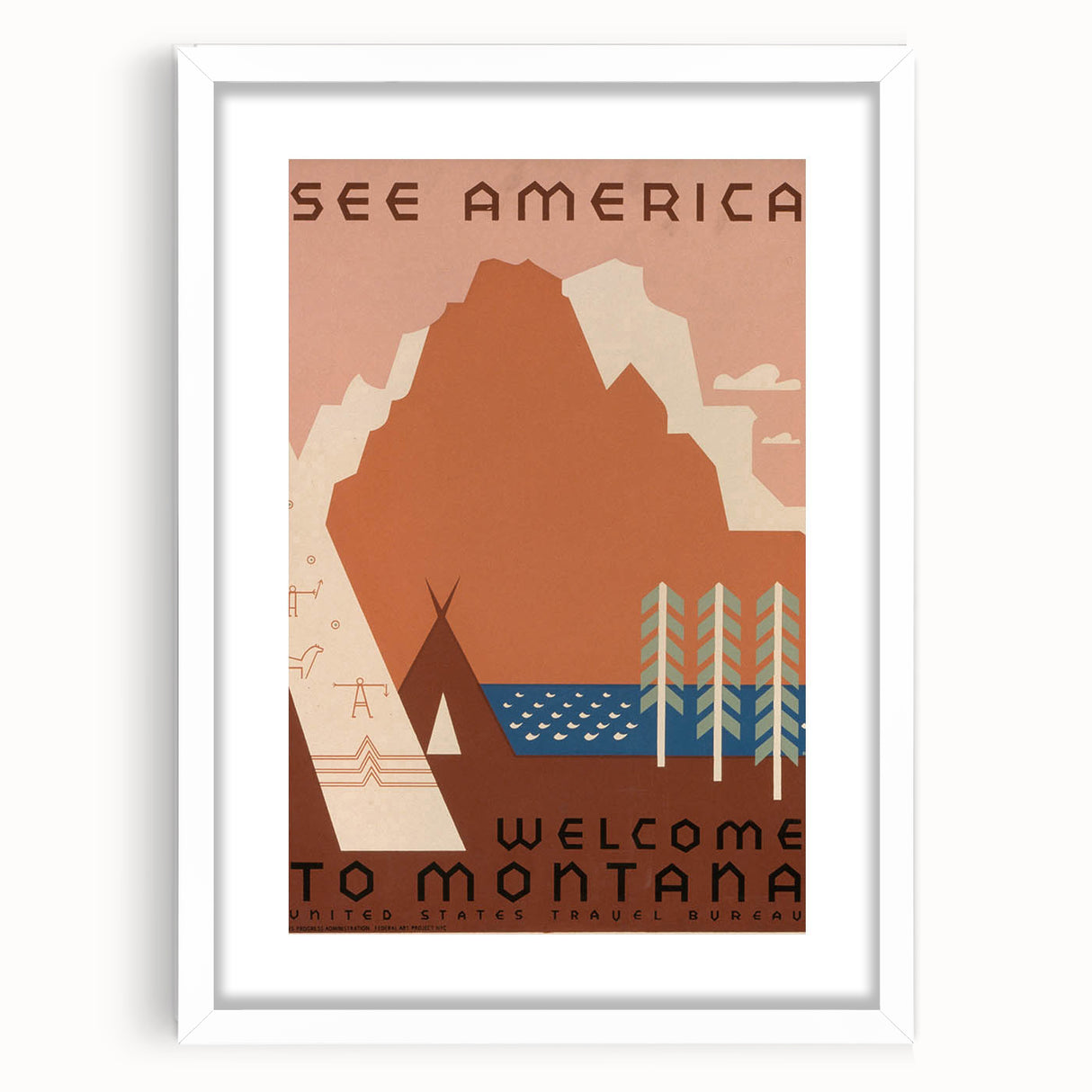 Vintage Travel Poster - Montana Wilderness Wall Art