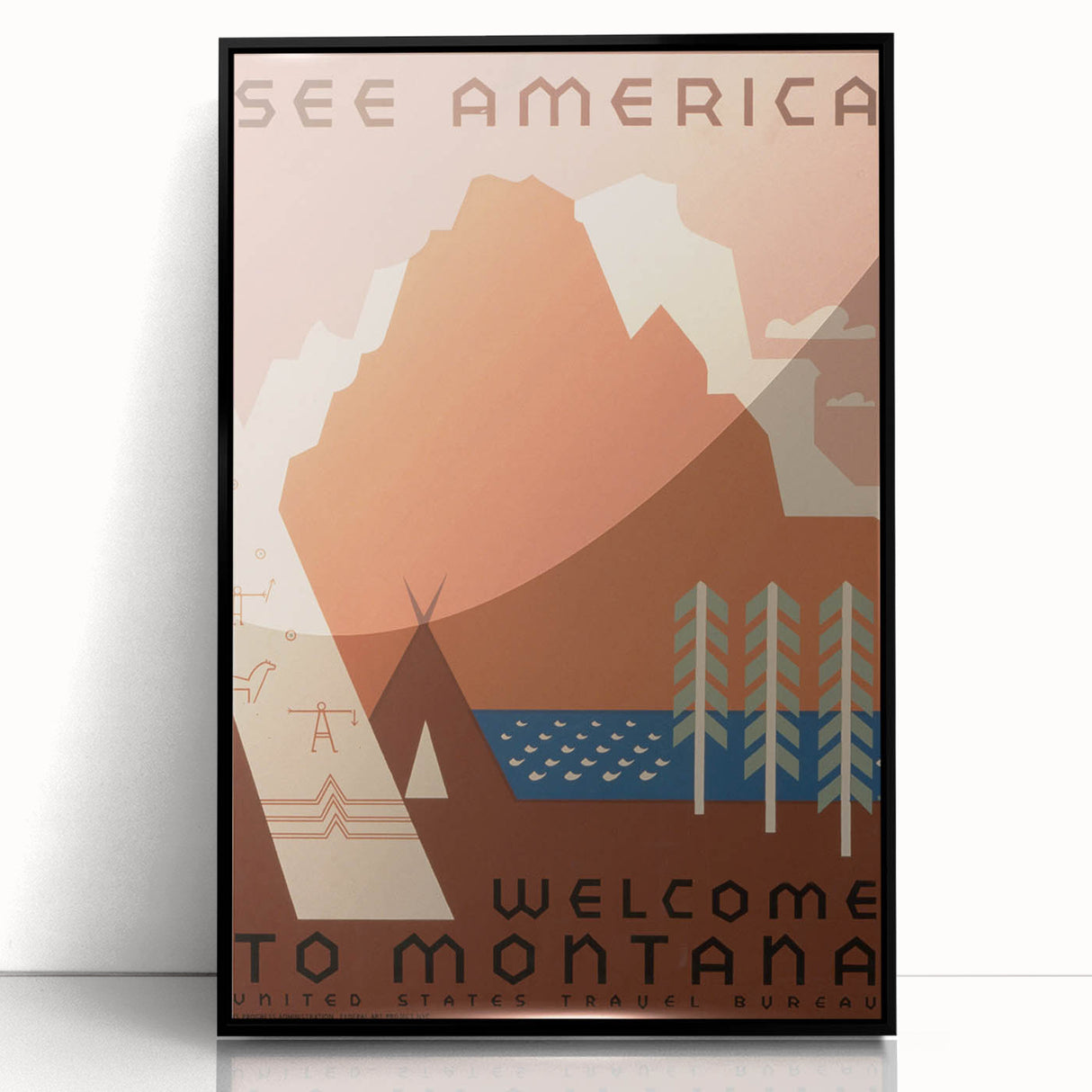Vintage Travel Poster - Montana Wilderness Wall Art