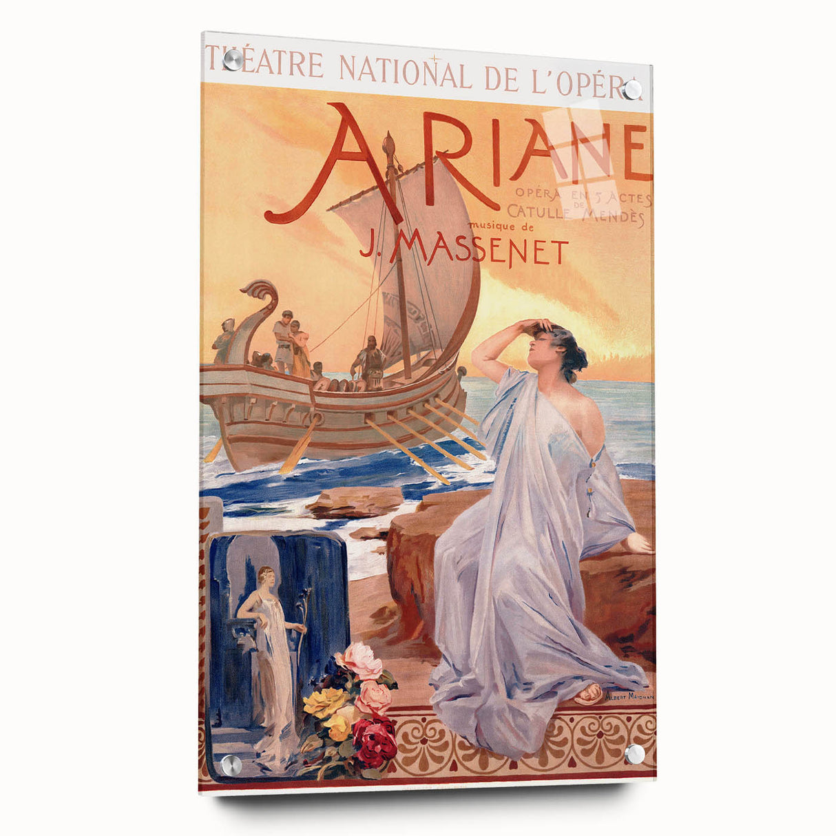 Vintage Travel Poster - Ariane Opera Paris Wall Art