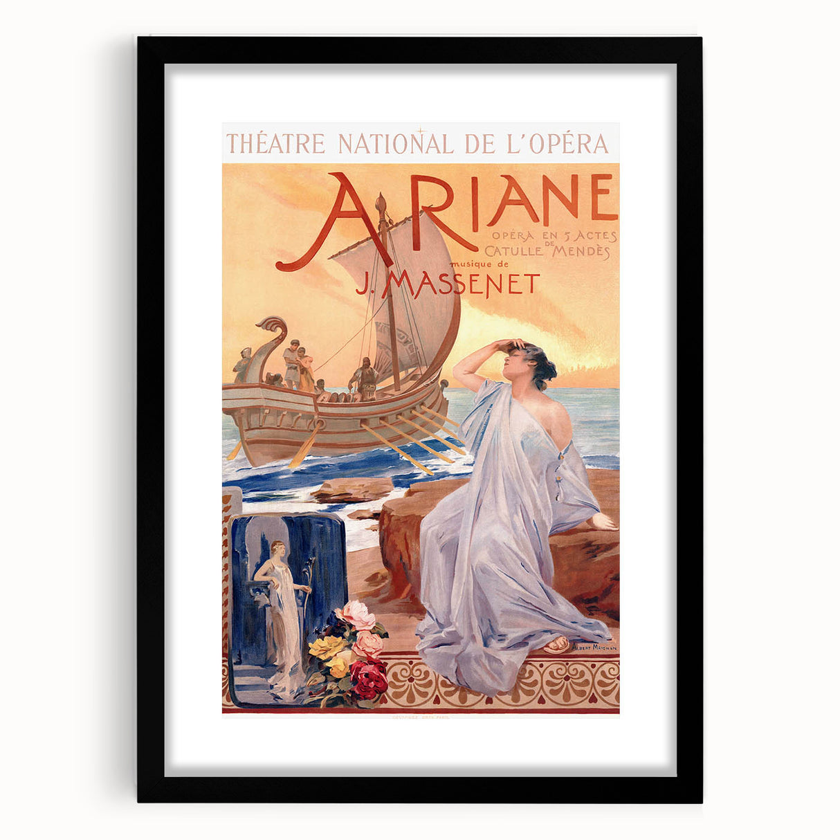 Vintage Travel Poster - Ariane Opera Paris Wall Art