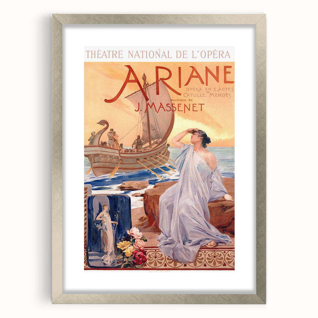 Vintage Travel Poster - Ariane Opera Paris Wall Art