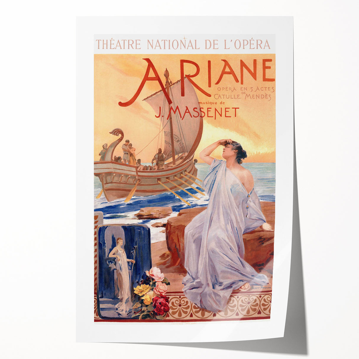 Vintage Travel Poster - Ariane Opera Paris Wall Art