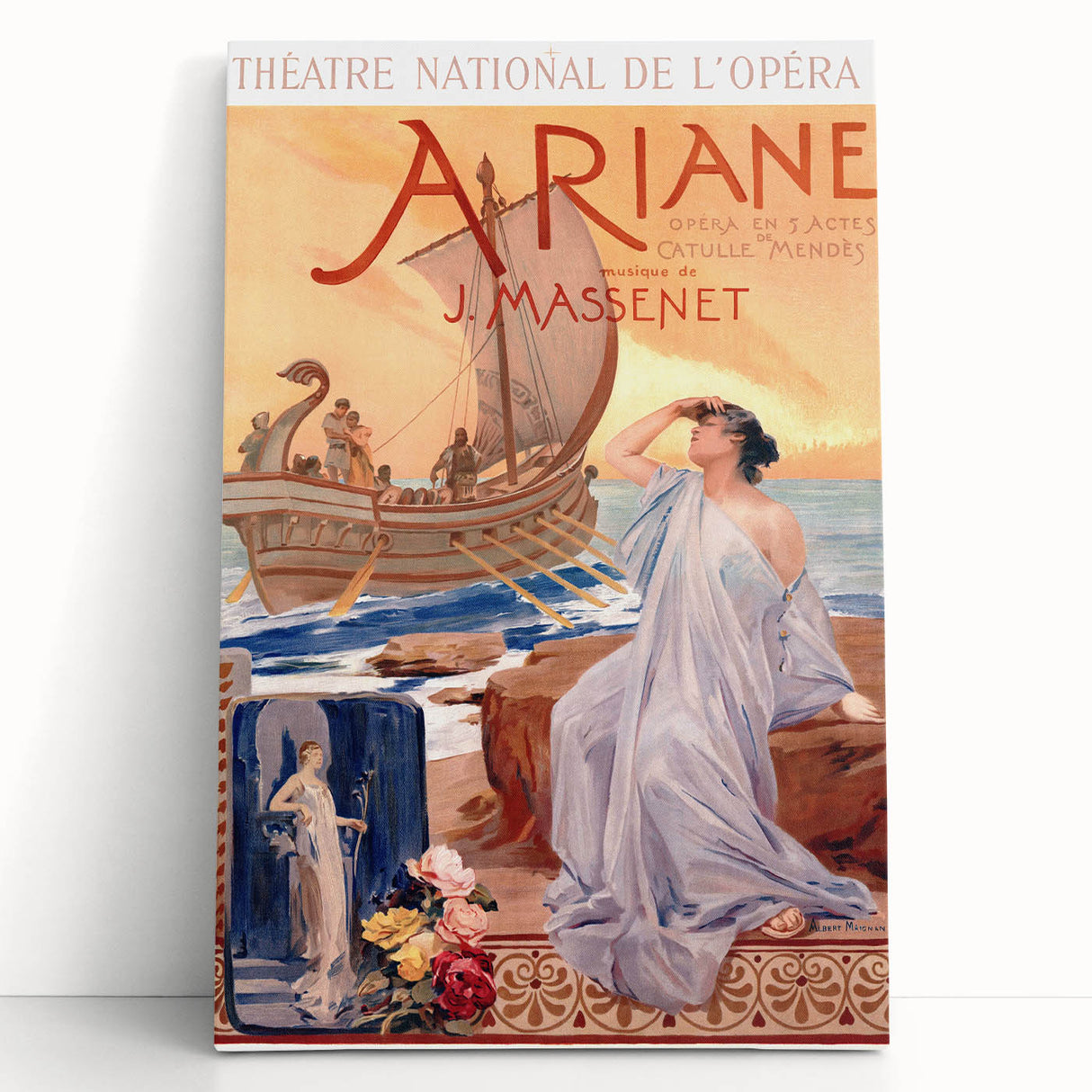 Vintage Travel Poster - Ariane Opera Paris Wall Art