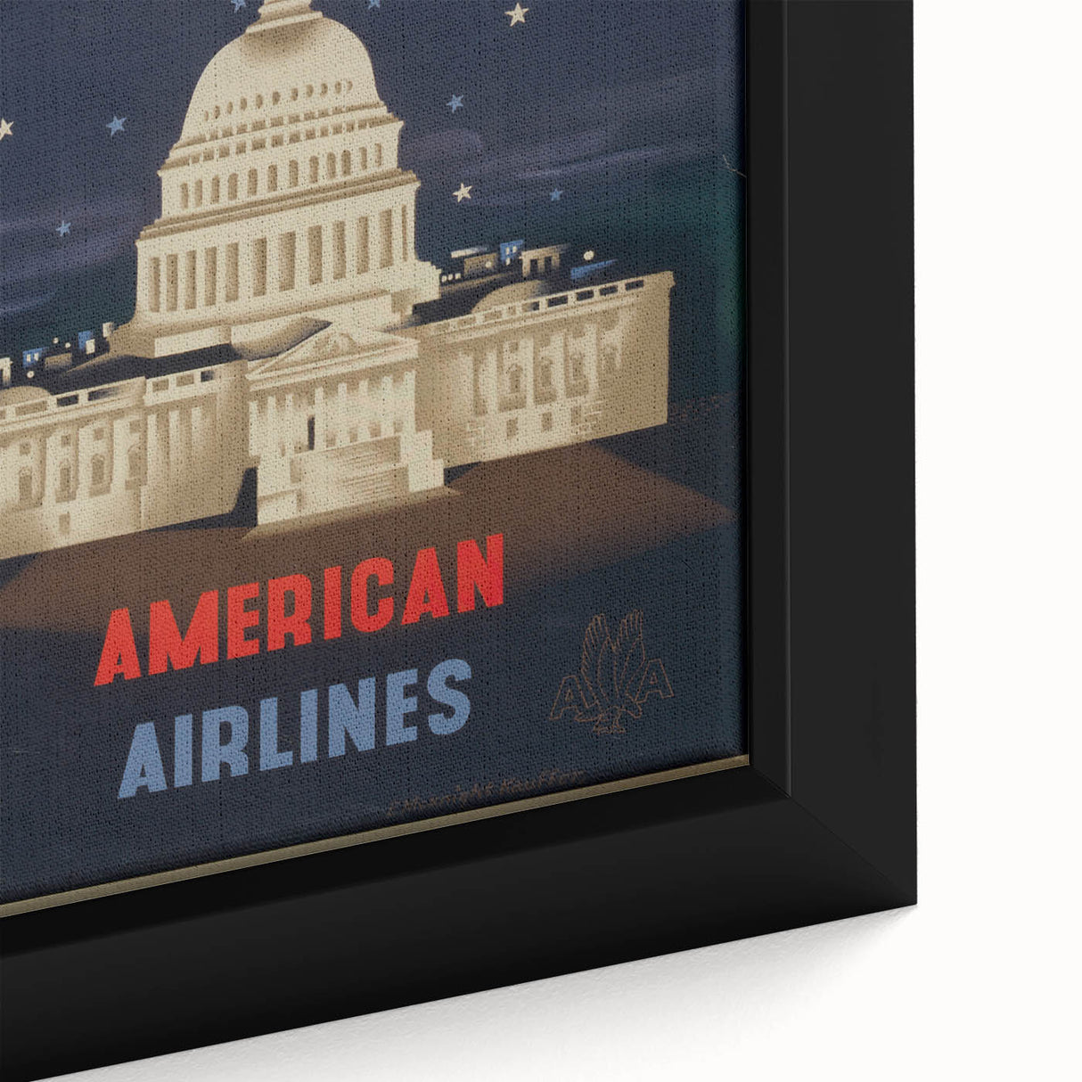Vintage Travel Poster - Washington American Airlines Wall Art