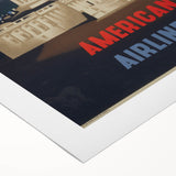 Vintage Travel Poster - Washington American Airlines Wall Art