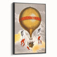 Vintage Travel Poster - Hot Air Balloon Paris Wall Art