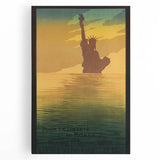 Vintage Travel Poster - Statue of Liberty Wall Art
