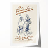 Vintage Travel Poster - Columbias Bicycle Wall Art