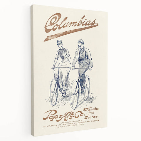 Vintage Travel Poster - Columbias Bicycle Wall Art
