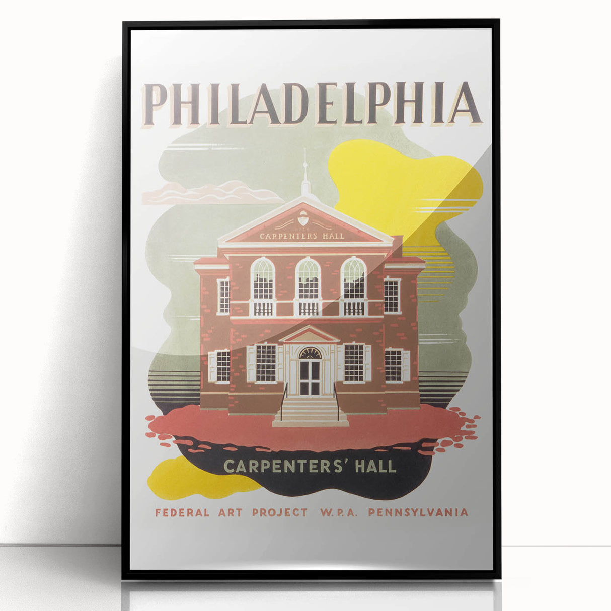 Vintage Travel Poster - Philadelphia Carpenters' Hall Art