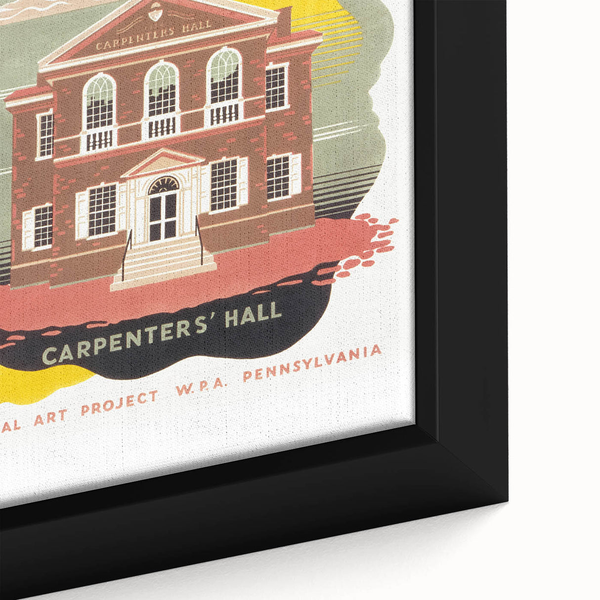 Vintage Travel Poster - Philadelphia Carpenters' Hall Art