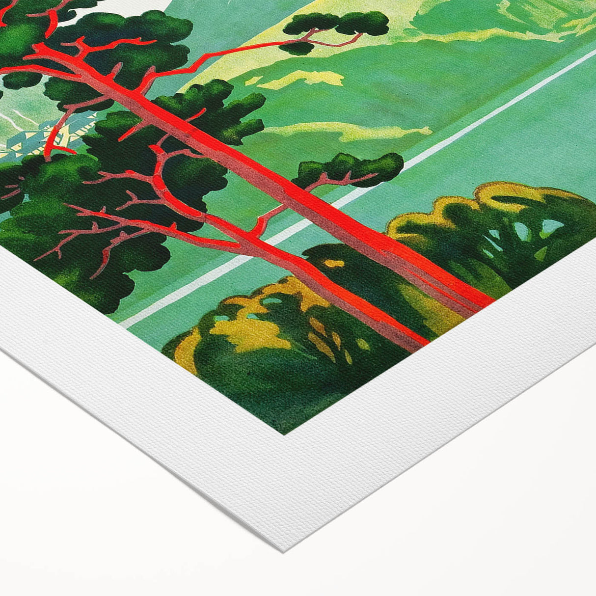 Vintage Travel Poster - Japanese Mountain Retreat Art