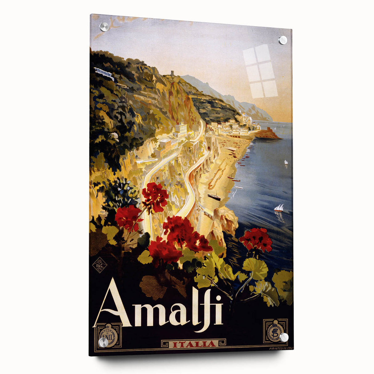 Vintage Travel Poster - Amalfi Coast Italy Wall Art