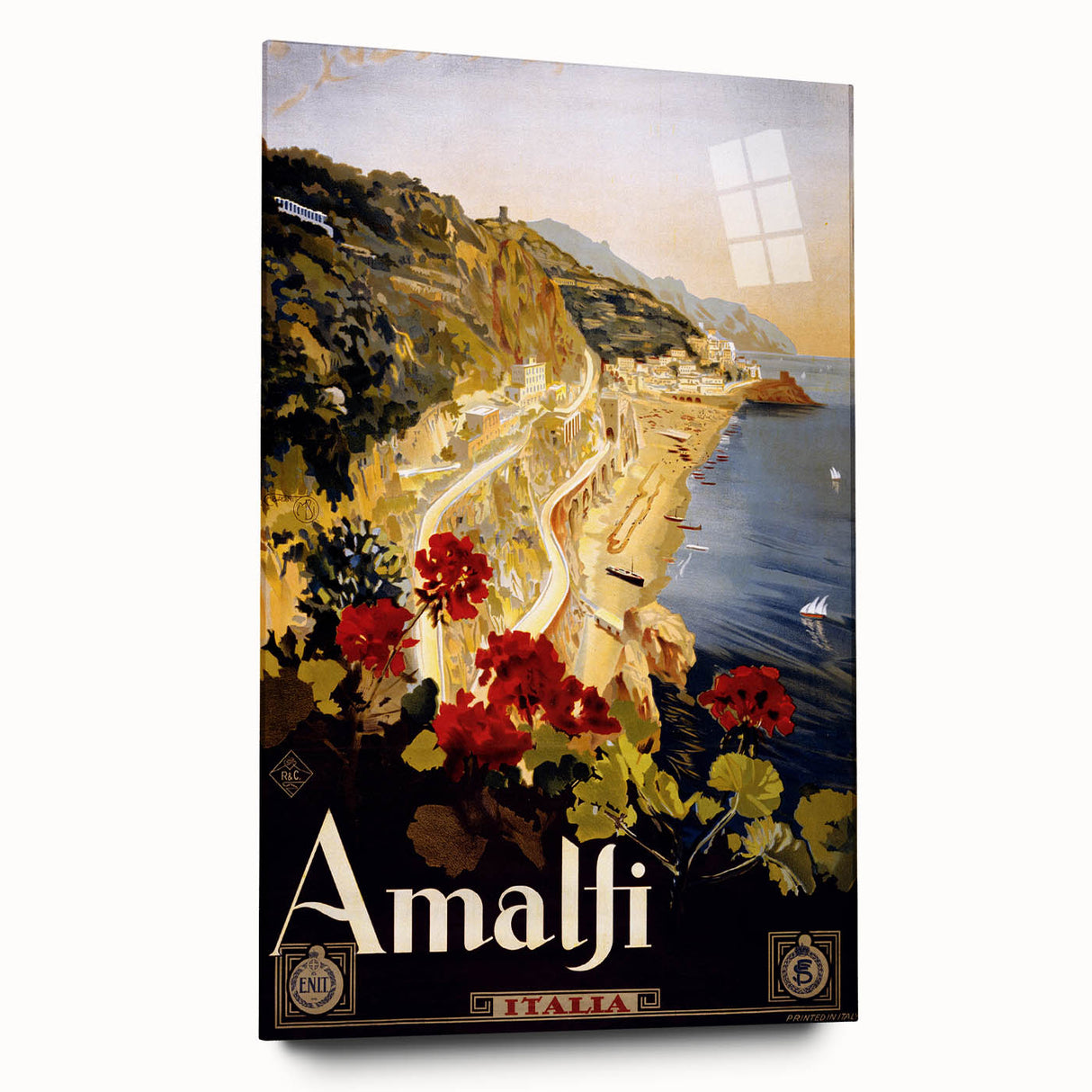 Vintage Travel Poster - Amalfi Coast Italy Wall Art
