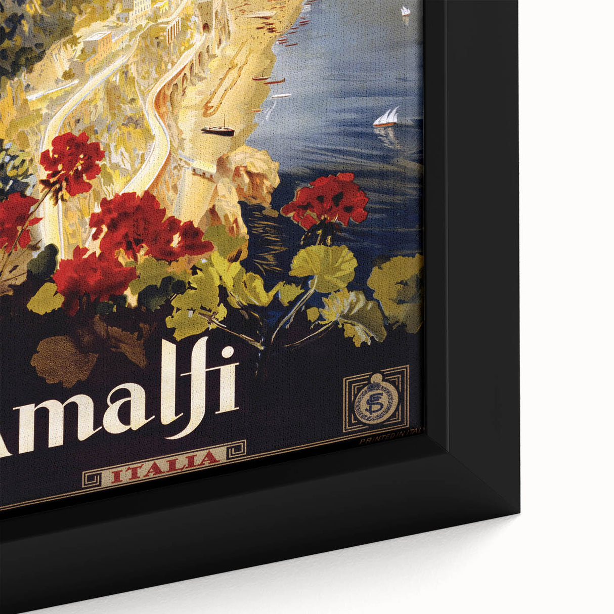 Vintage Travel Poster - Amalfi Coast Italy Wall Art