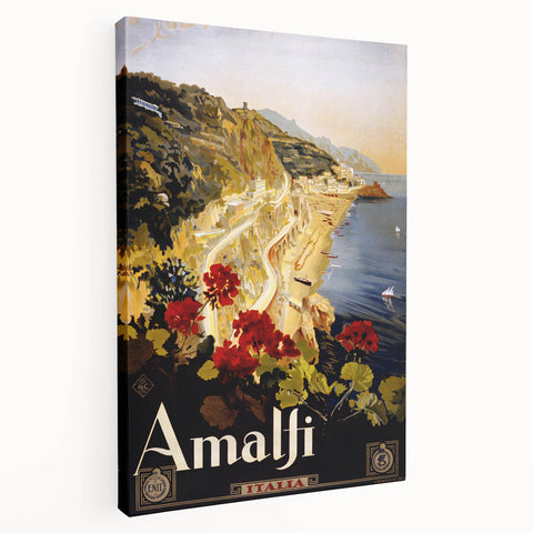 Vintage Travel Poster - Amalfi Coast Italy Wall Art