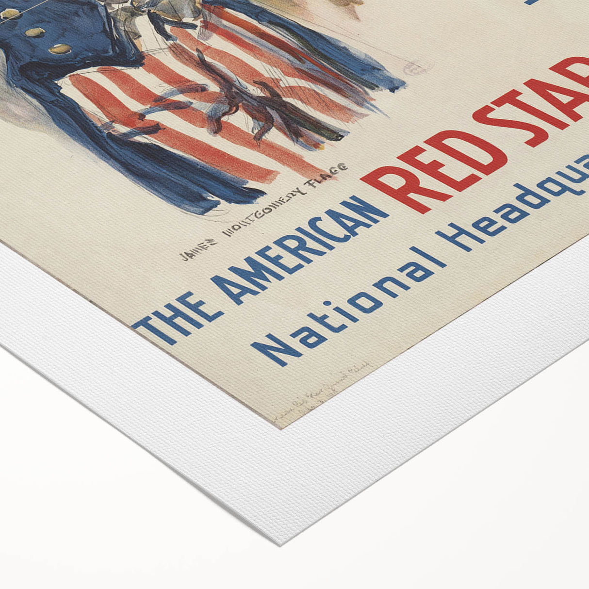 Vintage Patriotic Poster - Uncle Sam American War Art
