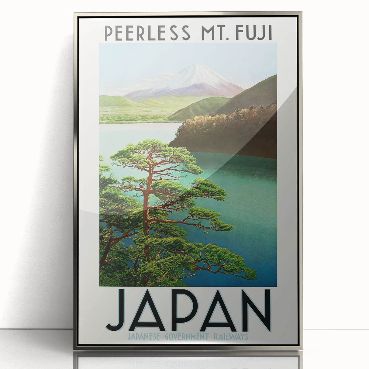 Vintage Travel Poster - Peerless Mt. Fuji, Japan - Retro Travel Art