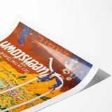 Vintage Travel Poster - Queenstown, New Zealand - Retro Travel Art