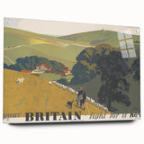 Vintage "Your Britain" Poster - Retro South Downs Landscape Art