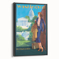 Vintage Travel Poster - Washington D.C. | Retro Railroad Art
