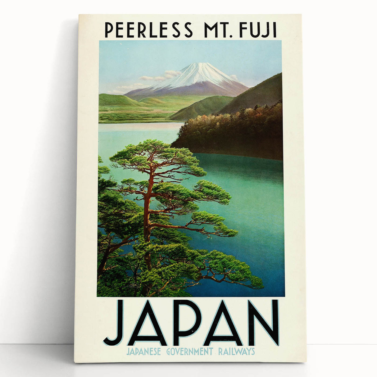 Vintage Japan Travel Poster – Classic Mount Fuji Art Print
