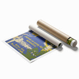 Vintage Sea Cliff Travel Poster – Classic Scenic Art Print